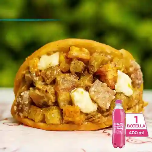 Combo Arepa Carnivora 310 gr + Postobón Manzana 400 ml
