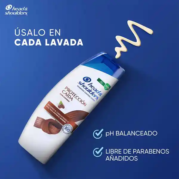 Shampoo Head Shoulders Proteccion Caida con Cafeina Control Caspa Champu Head and Shoulders 180 ml