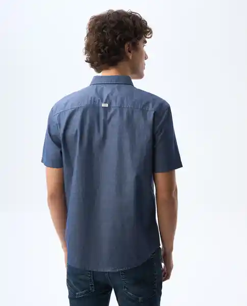 Camisa Hombre Azul Talla S 811G000_AZU194024 Americanino