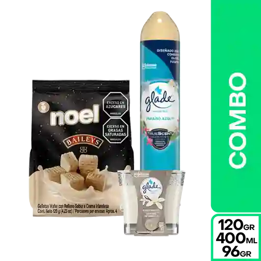Combo Mamá Galleta Noel Baileys + Glade Paraiso Azul +Vela