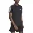 Adidas Camiseta Manga Corta Tr-Es Base 3S de Hombre Negro T 5.5