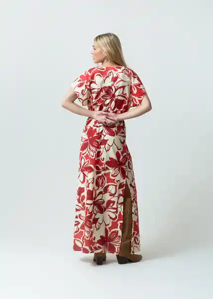 Vestido Lenni Mujer Rojo Pompeya Oscuro Talla S 572G344 Naf Naf