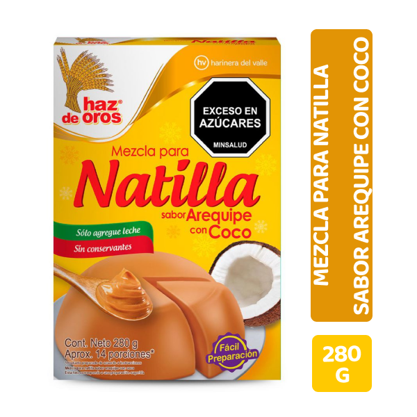 Haz de Oros Mezcla Sabor Arequipe Coco 280 g