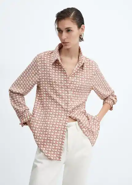 Camisa Basic Caldero Talla M Mujer Mango