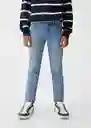 Jean Slim Tejano Medio Talla 10 Niños Mango
