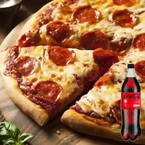 Combo Pizza Peperoni + Coca-Cola Sin Azúcar 1.5 L