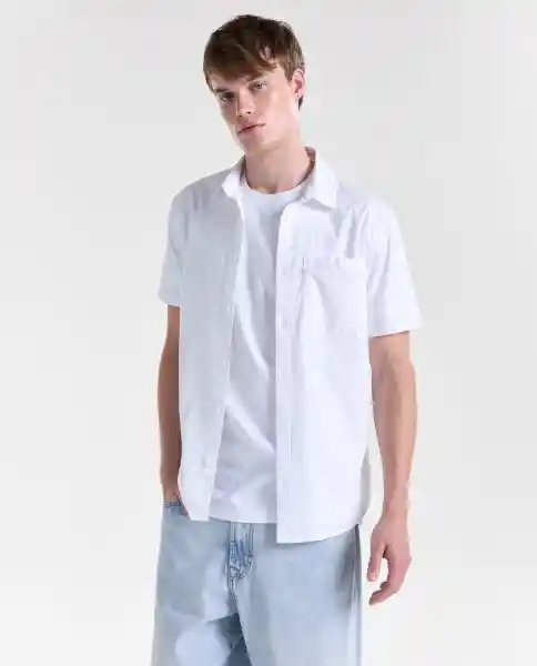 Camisa Hombre Blanco Talla M 819G000_BLA110601 Americanino