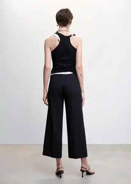 Pantalón Oliver Negro Talla 44 Mujer Mango