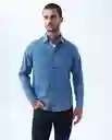 Camisa Hombre Azul Talla M 512F001 Americanino