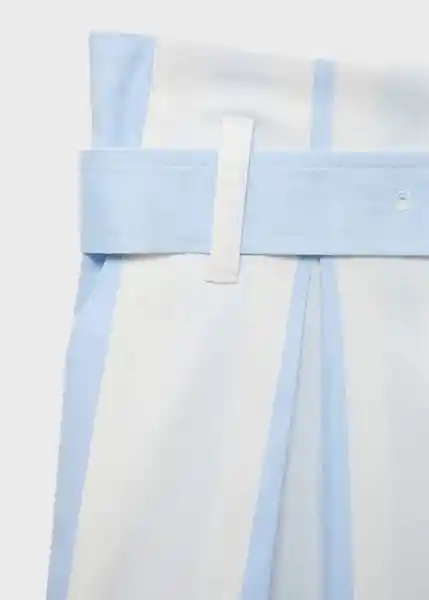 Pantalón Dulce Celeste Talla 36 Mujer Mango
