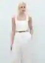 Enterizo Mono Lionela Offwhite Talla S Mujer Mango