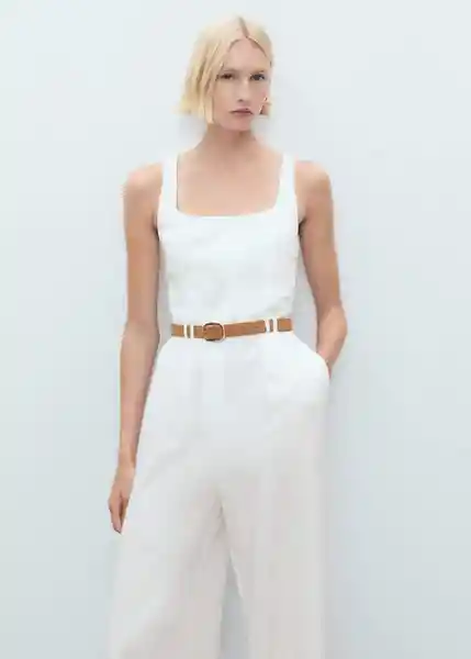 Enterizo Mono Lionela Offwhite Talla S Mujer Mango