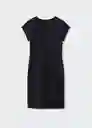 Vestido Cofi Negro Talla 18 Mujer Mango