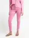 Pantalón Thons Mujer Rosa Ahumado Medio Talla 8 433E322 Naf Naf