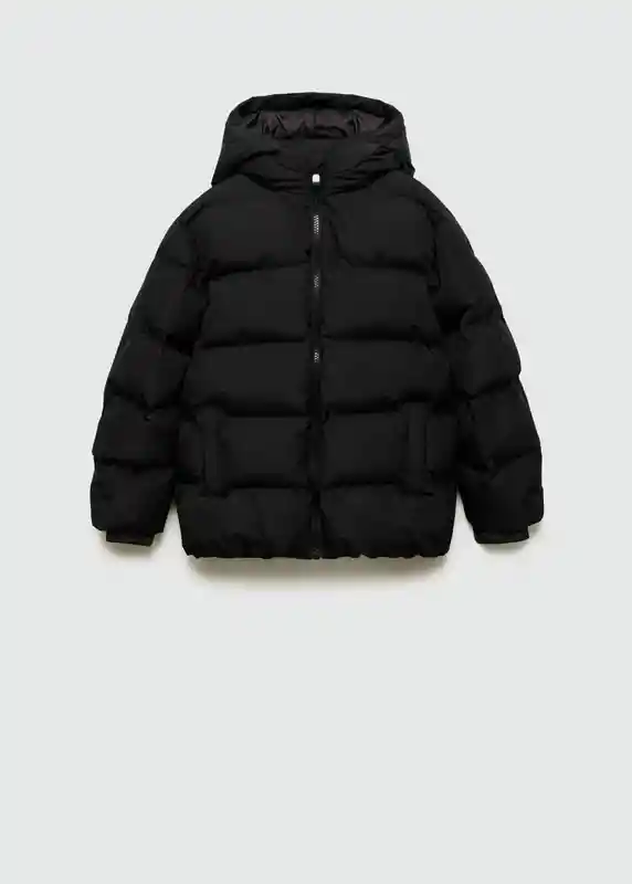 Chamarra Anorak Africa Negro Talla 09 Niños Mango