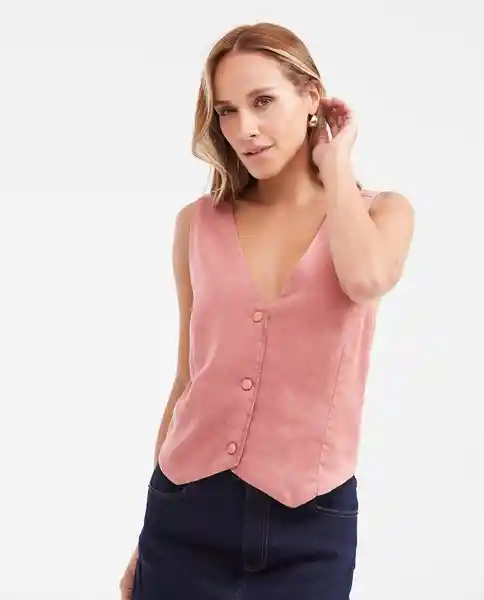 Camiseta Vest Crossback Rosa Libélula Medio Talla M Chevignon