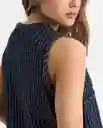 Chaleco Mujer Azul Talla M 399G002_AZU174429 Americanino