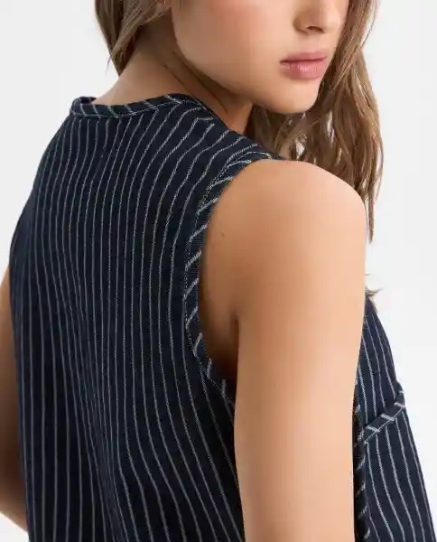 Chaleco Mujer Azul Talla M 399G002_AZU174429 Americanino