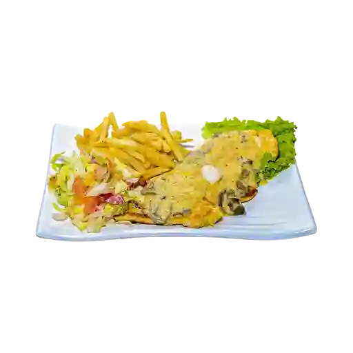 Pechuga Gratinada con Champiñones