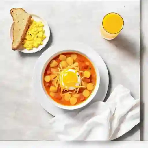 Caldo de Papa y Huevos con Queso