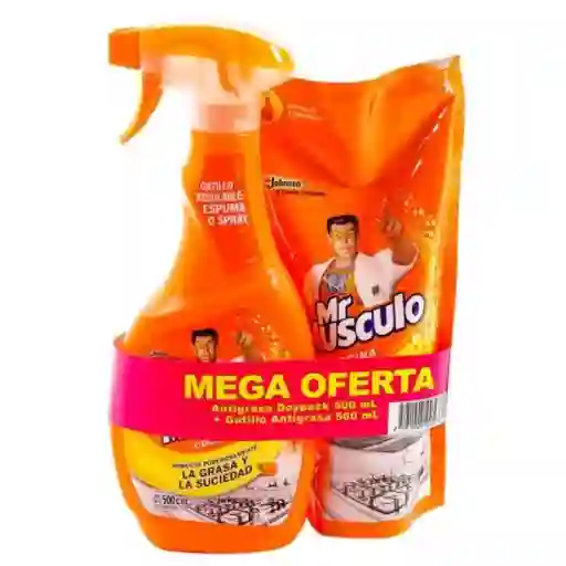 Mr Musculo quitagrasa gatillo + 1 repuesto, 1000 ml