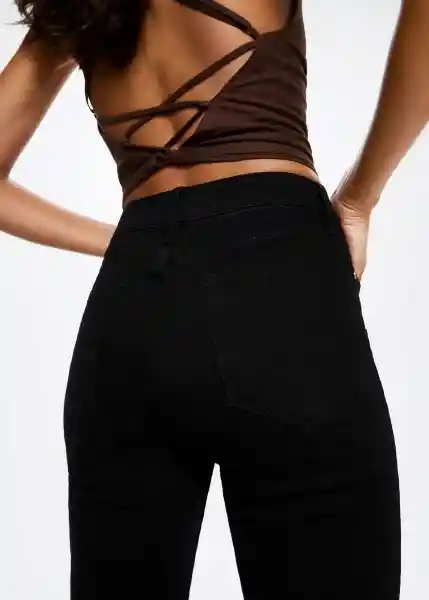 Jeans Anne Tejano Negro Talla 44 Mujer Mango