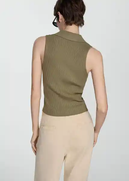 Top Ali Khaki Talla XS Mujer Mango