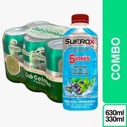 Combo Club Colombia Trigo 6 Und + Suerox Mora Azul