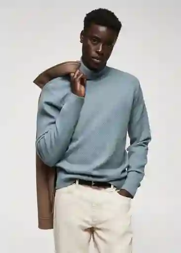 Jersey Caro Porcelana Talla L Hombre Mango