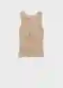 Top Borabora Piedra Talla S Mujer Mango
