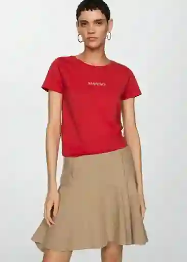 Camiseta Mangolog-h Rojo Talla XS Mujer Mango