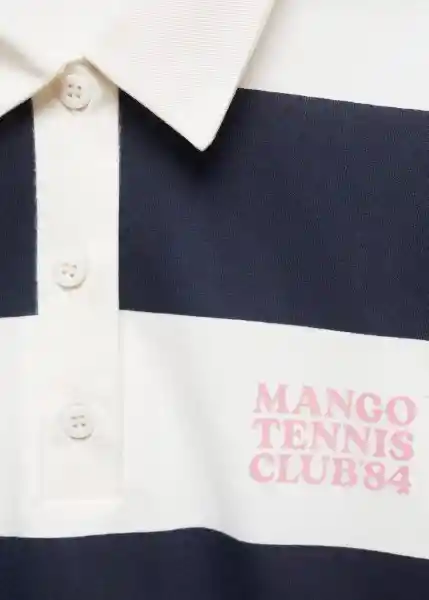 Camiseta Polo Venus Azul Talla L Mujer Mango