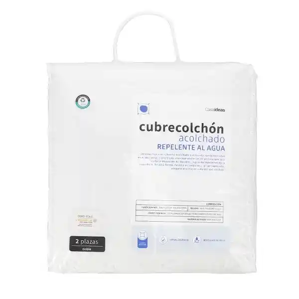 Cubrecolchon Doble Quilt Mat Blanco Diseño 0001 Casaideas