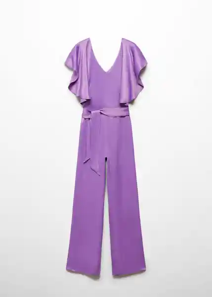 Enterizo Mono Gala-A Morado Talla XS Mujer Mango