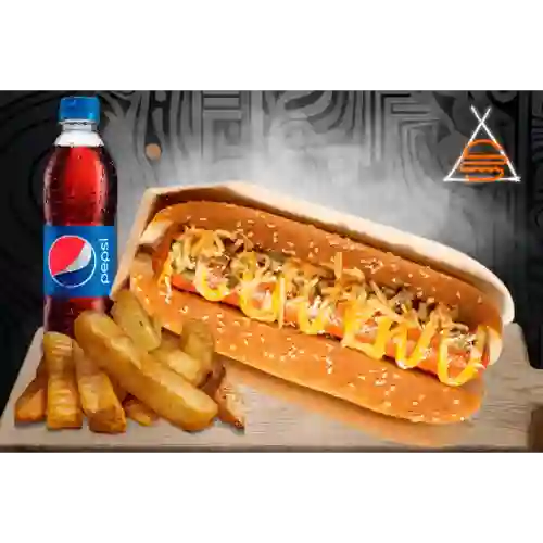 Combo de 1 Hot Dog + 1 Papas + 1 Gaseosa