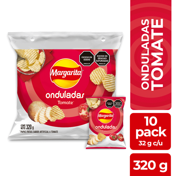 Margarita Papa Fritas Onduladas Sabor Tomate 320 g