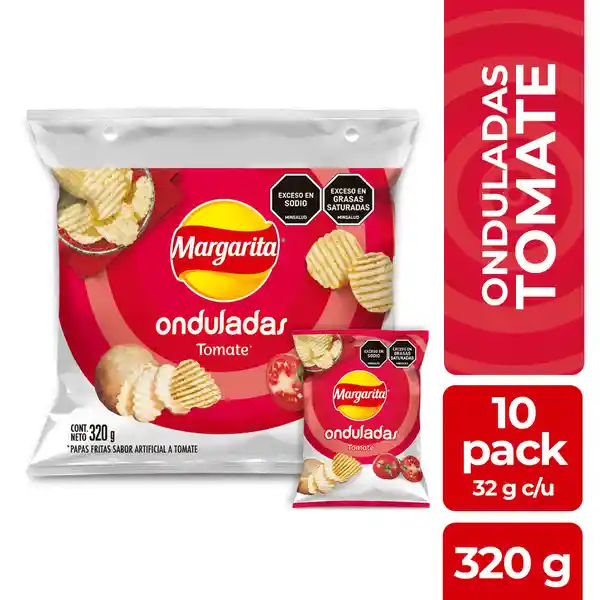 Margarita Snack Papas Onduladas Tomate 32 g