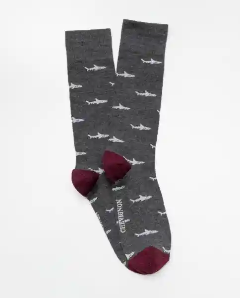 Medias Shark Negro Sombrío Ultraoscuro Talla 10-12 Chevignon