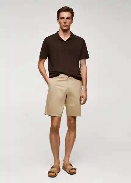 Bermuda Gracia-H Beige Talla 44 Hombre Mango