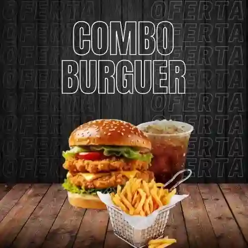 Burguer Doble Pollo Crispy + Papas + Tè