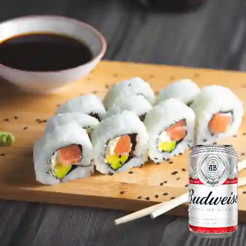 Combo Sálmon Roll + Budweiser 269 ml