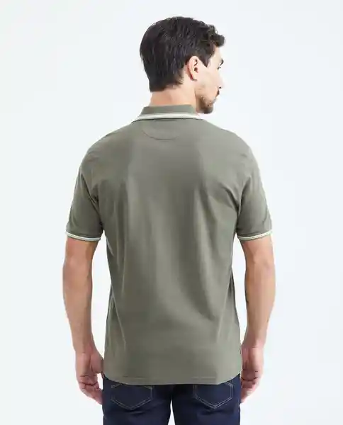 Camiseta Polo Stripes Verde Galeras Ultraoscuro T. M Chevignon