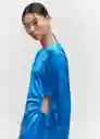 Vestido Lore-W Azul Talla S Mujer Mango
