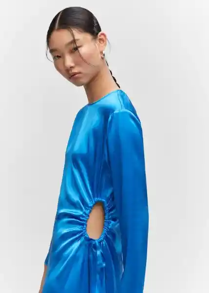 Vestido Lore-W Azul Talla S Mujer Mango