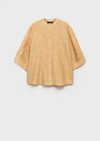 Camisa Lita Ocre Talla L Mujer Mango