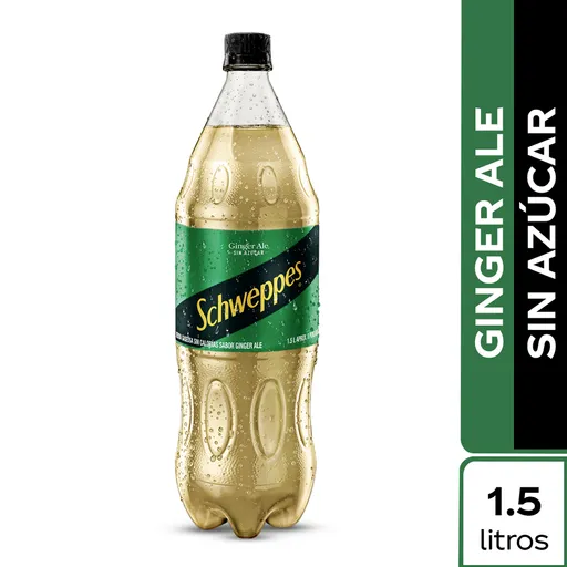 Gaseosa Schweppes Ginger Ale Sin Azúcar 1.5L