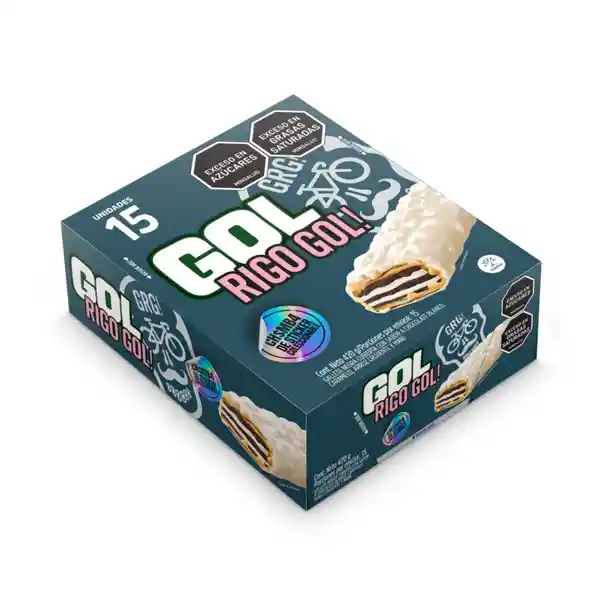 Golosina Gol Rigo Gol 18 Plegadizas x 15 Und x 28 g