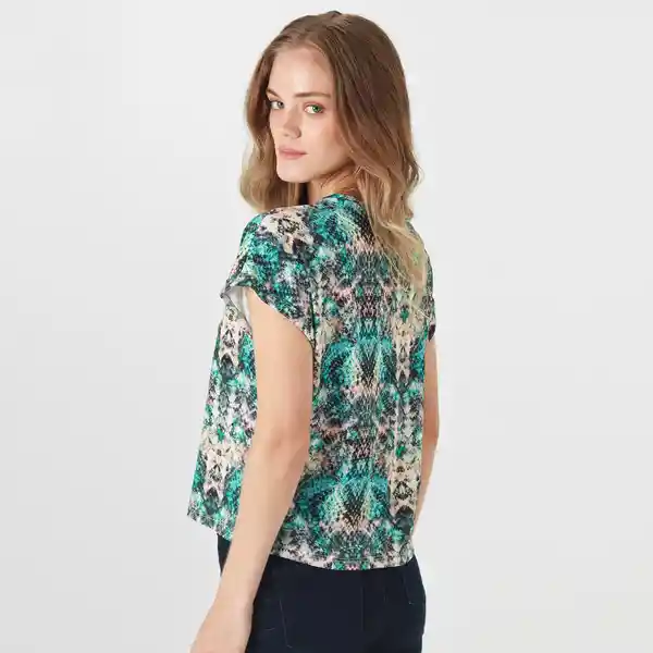 Camiseta Cuello Redondo Manga Corta Multicolor Talla XS 710053