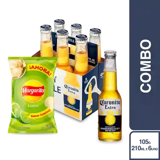 Combo Margarita: Snack Papa Limón + Coronita Extra Cerveza Lager