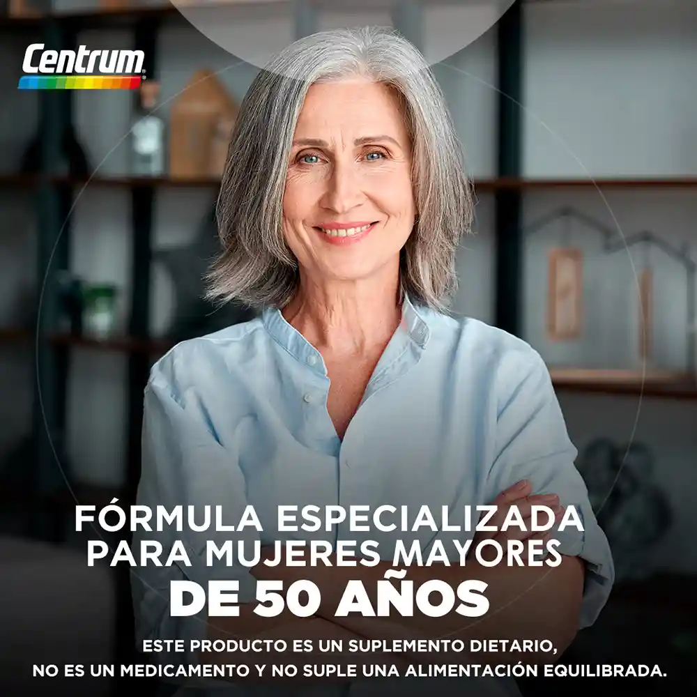 Centrum Silver Women Multivitaminico Para Mujeres Mayores De 50 Años X 30 Tabs